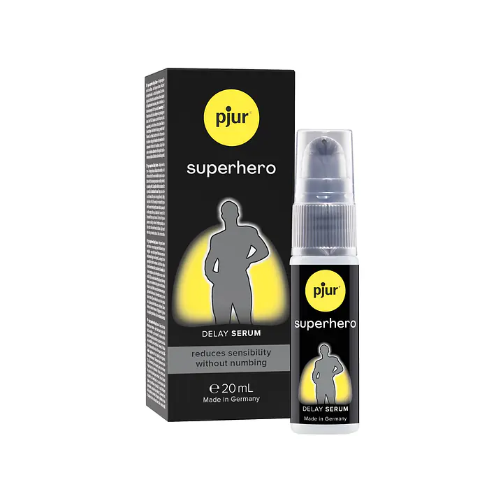 Пролонгувальний гель pjur Superhero Serum 20 мл, створює невидиму плівку, що знижує чутливість - Master