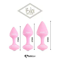 Набір силіконових анальних пробок FeelzToys - Bibi Butt Plug Set 3 pcs Pink - Master
