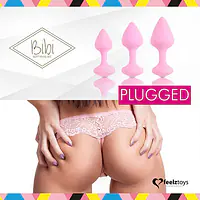 Набір силіконових анальних пробок FeelzToys - Bibi Butt Plug Set 3 pcs Pink - Master