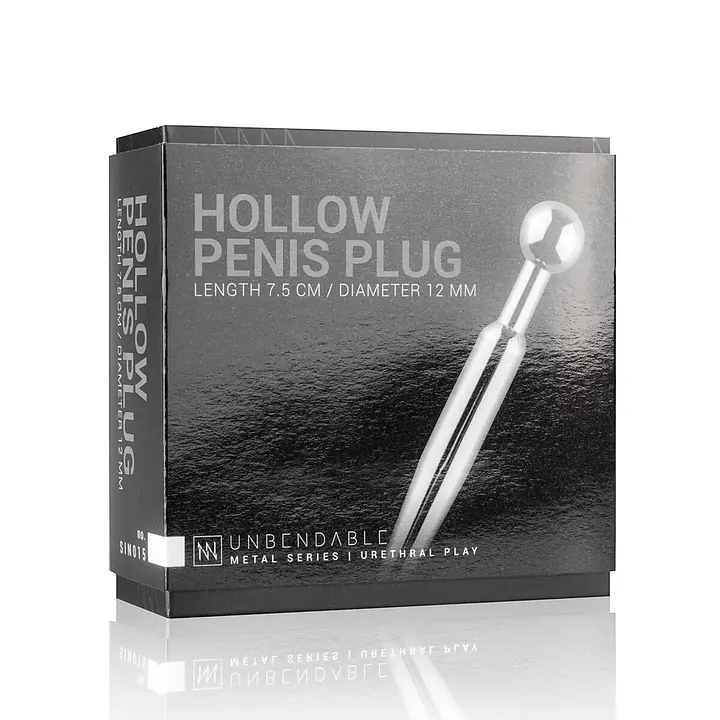 Порожнинний уретральний стимулятор Sinner Gear Unbendable – Hollow Penis Plug, довж.7,5см, діам.12мм - Master