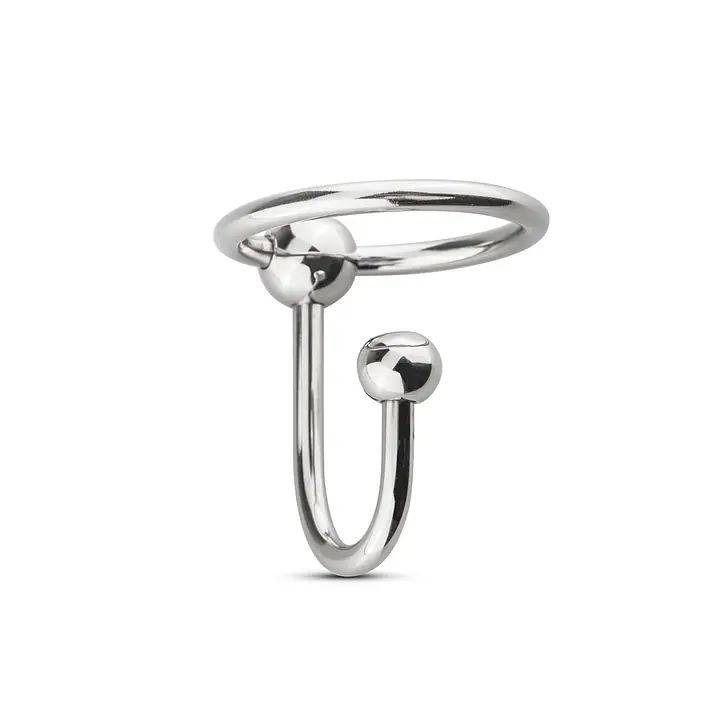 Уретральна вставка із кільцем Sinner Gear Unbendable – Sperm Stopper Solid, діаметр кільця 2,6 см - Master