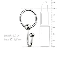 Уретральна вставка із кільцем Sinner Gear Unbendable – Sperm Stopper Solid, діаметр кільця 2,6 см - Master