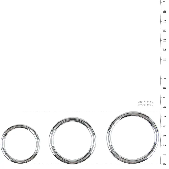 Набір ерекційних кілець Sinner Gear Unbendable – Cock/Ball Ring&Glans Ring Set - Master