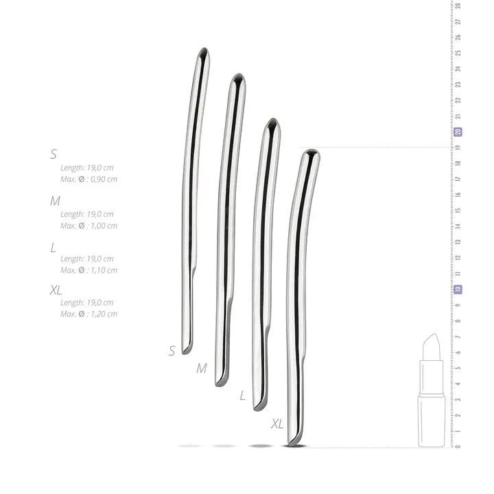 Набір уретральних стимуляторів Sinner Gear Unbendable – Single Ended 4 шт, діаметри 9,10,11,12мм - Master