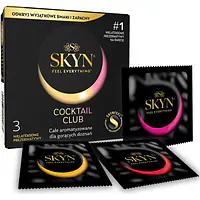 Презервативи SKYN Cocktail Club 3 шт, смаки Pina Colada, Cherry Sunrise та Passion Daiquiri - Master