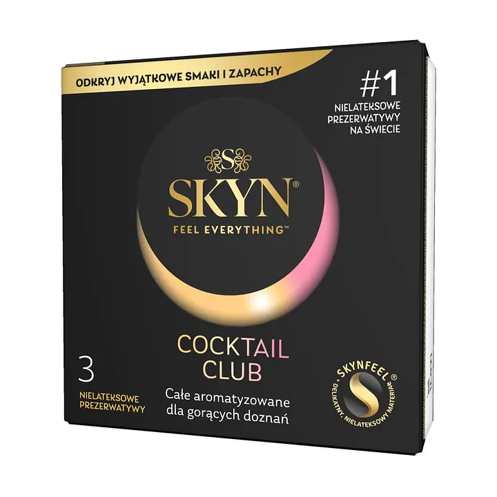 Презервативи SKYN Cocktail Club 3 шт, смаки Pina Colada, Cherry Sunrise та Passion Daiquiri - Master