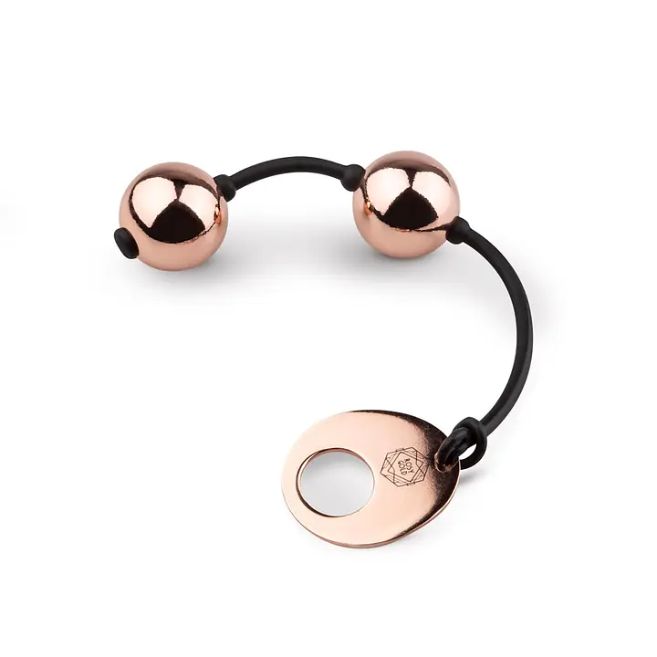 Металеві вагінальні кульки Rosy Gold - Nouveau Kegel Balls, маса 376 г, діаметр 2,8 см - Master