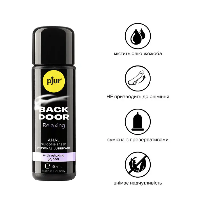 Анальна змазка pjur backdoor anal Relaxing jojoba silicone 30 мл на силіконовій основі з жожоба - Master