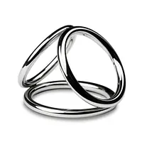 Потрійне ерекційне кільце Sinner Gear Unbendable – Triad Chamber Metal Cock and Ball Ring – Large - Master