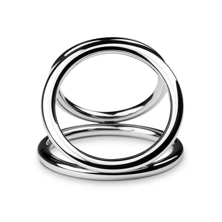 Потрійне ерекційне кільце Sinner Gear Unbendable – Triad Chamber Metal Cock and Ball Ring – Large - Master