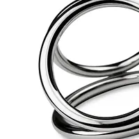 Потрійне ерекційне кільце Sinner Gear Unbendable – Triad Chamber Metal Cock and Ball Ring – Large - Master