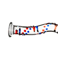 Скляний дилдо з вигинами і малюнком Gildo Glass Dildo No. 3 - Master