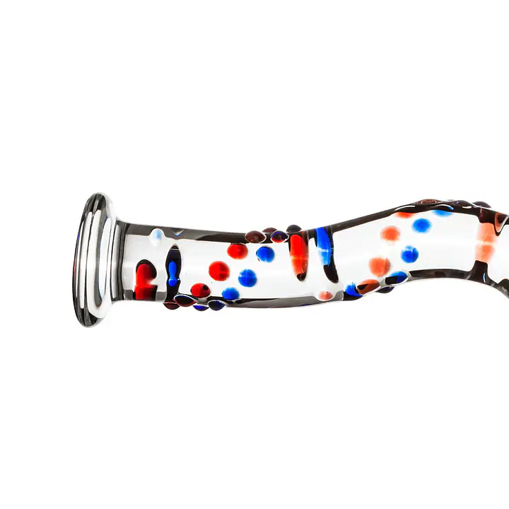 Скляний дилдо з вигинами і малюнком Gildo Glass Dildo No. 3 - Master
