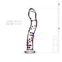 Скляний дилдо з вигинами і малюнком Gildo Glass Dildo No. 3 - Master