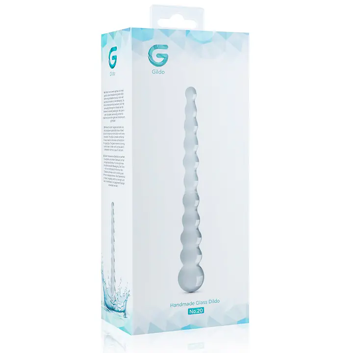 Скляний дилдо у вигляді намистин Gildo Glass Dildo No. 20 - Master