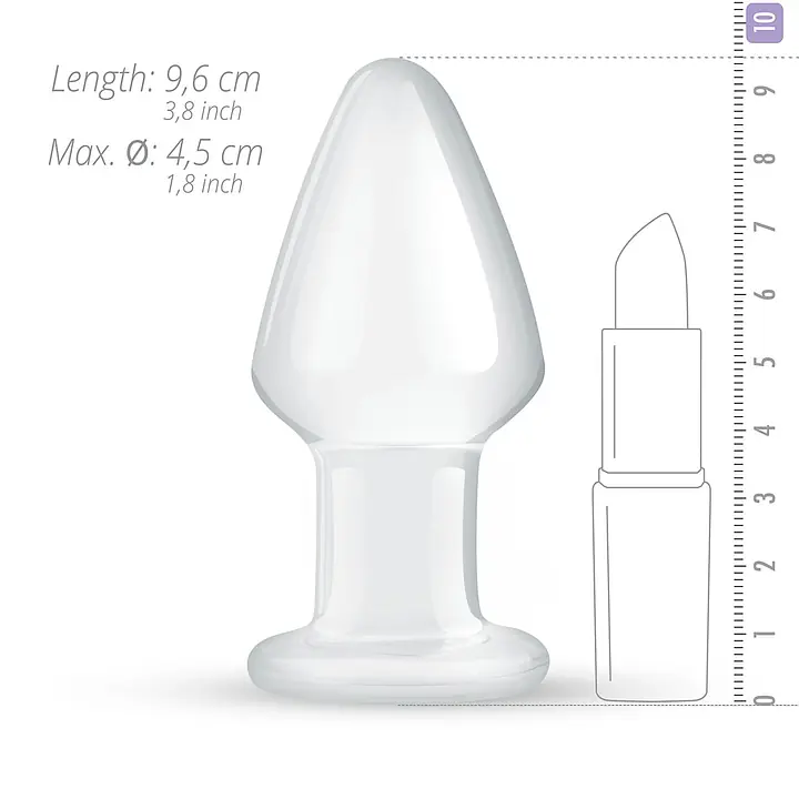 Скляна анальна пробка Gildo Glass Buttplug No. 25 - Master