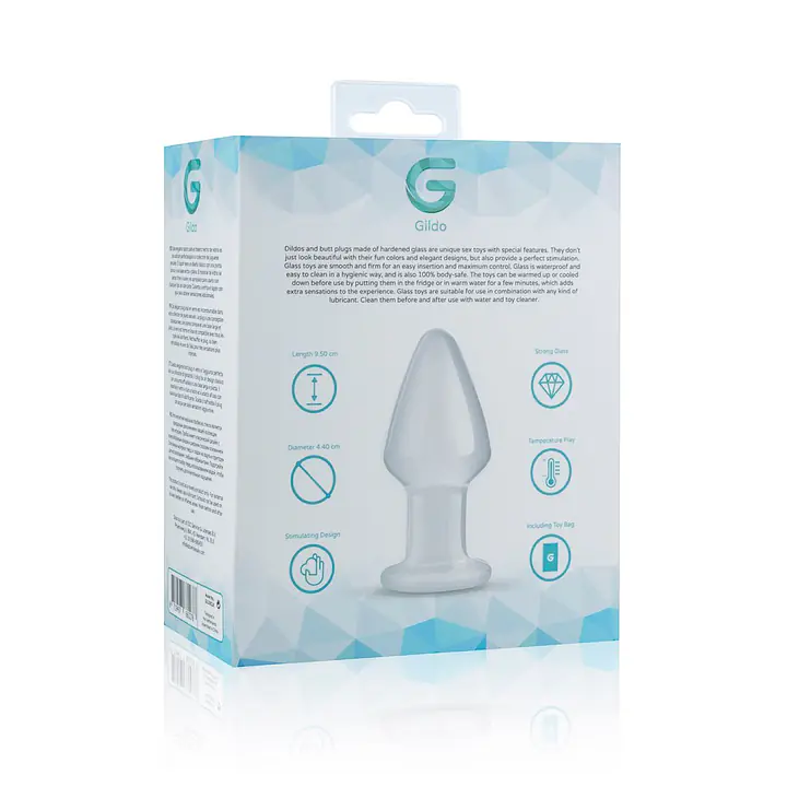 Скляна анальна пробка Gildo Glass Buttplug No. 25 - Master
