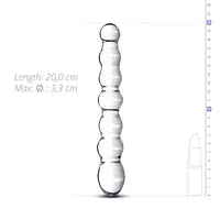 Скляний дилдо у вигляді намистин Gildo Glass Dildo No. 19 - Master