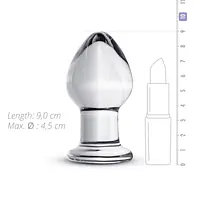 Скляна анальна пробка Gildo Glass Buttplug No. 26 - Master