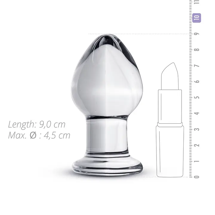 Скляна анальна пробка Gildo Glass Buttplug No. 26 - Master