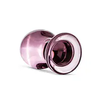 Рожева анальна пробка зі скла Gildo Pink Glass Buttplug - Master