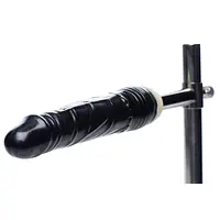 Конструкція для фіксації з фалоімітатором Imprisoned Metal Stockade with Dildo - Master