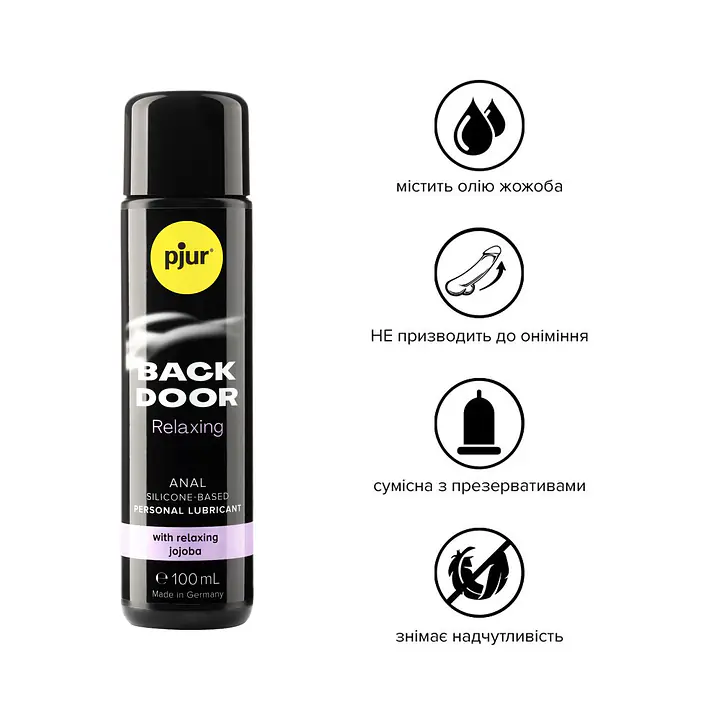 Анальна змазка pjur backdoor anal Relaxing jojoba silicone 100 мл на силіконовій основі з жожоба - Master