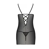 Сорочка з вирізами на грудях, стрінги Passion LOVELIA CHEMISE S/M, black - Master
