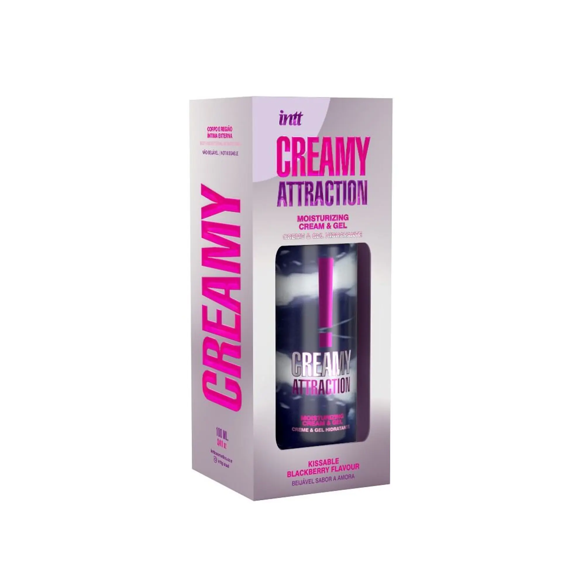 Зволожувальний крем-гель 2в1 Intt Creamy Attraction Blackberry 100мл для всього тіла, смак ожини - Master