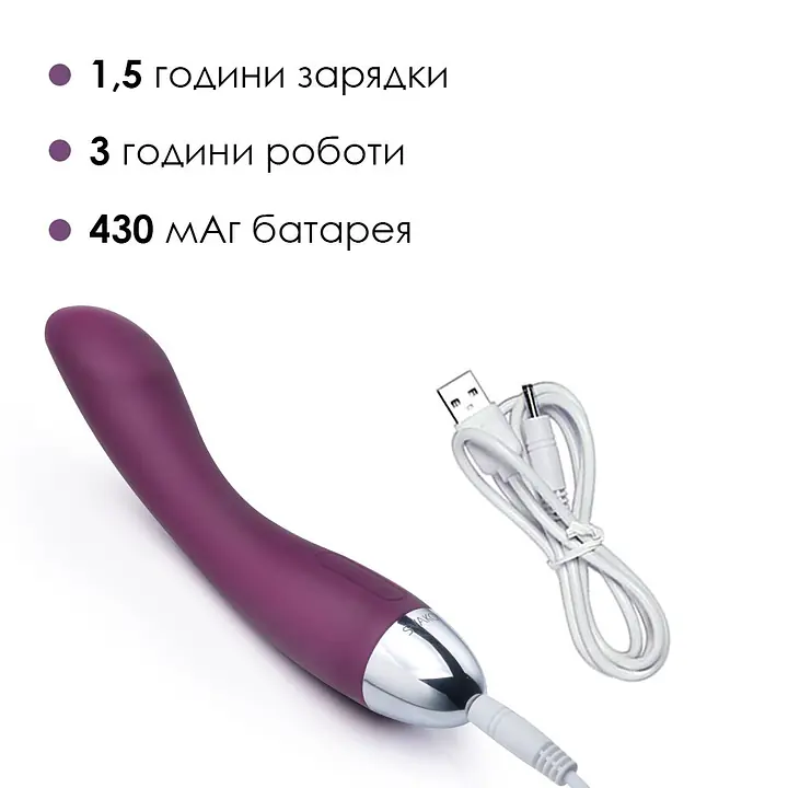 Вібратор для точки G з інтелектуальним режимом Svakom Amy Violet - Master