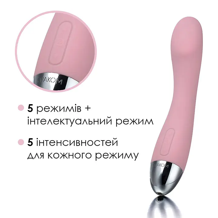 Вібратор для точки G з інтелектуальним режимом Svakom Amy Pale Pink - Master