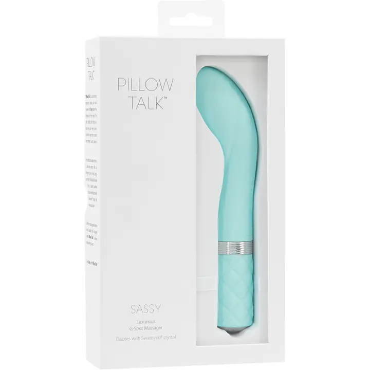Розкішний вібратор Pillow Talk - Sassy Teal з кристалом Сваровські для точки G, подарункова упаковка - Master