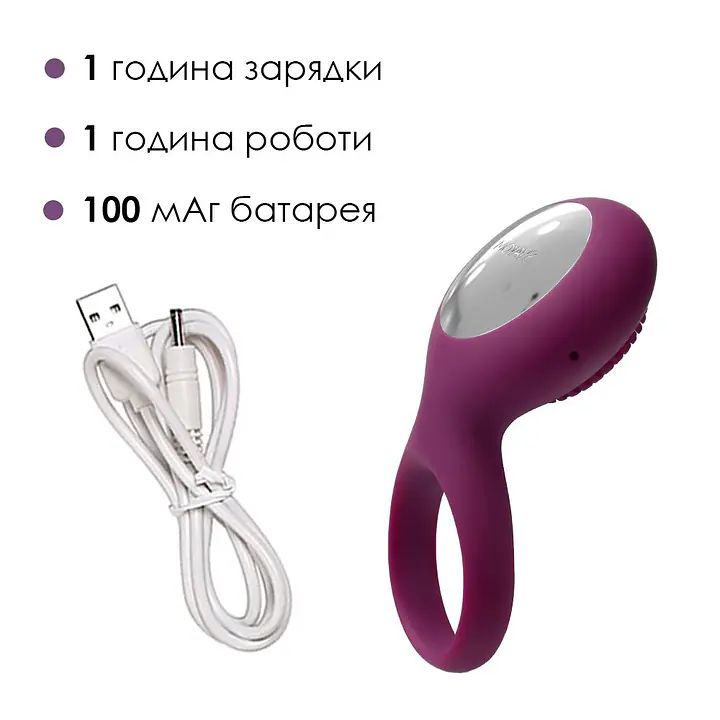 Ерекційне кільце з вібрацією Svakom Tyler Violet - Master