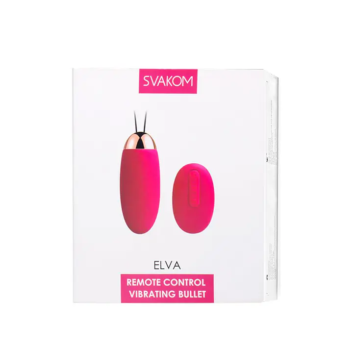 Віброяйце з пультом керування Svakom Elva Plum Red - Master