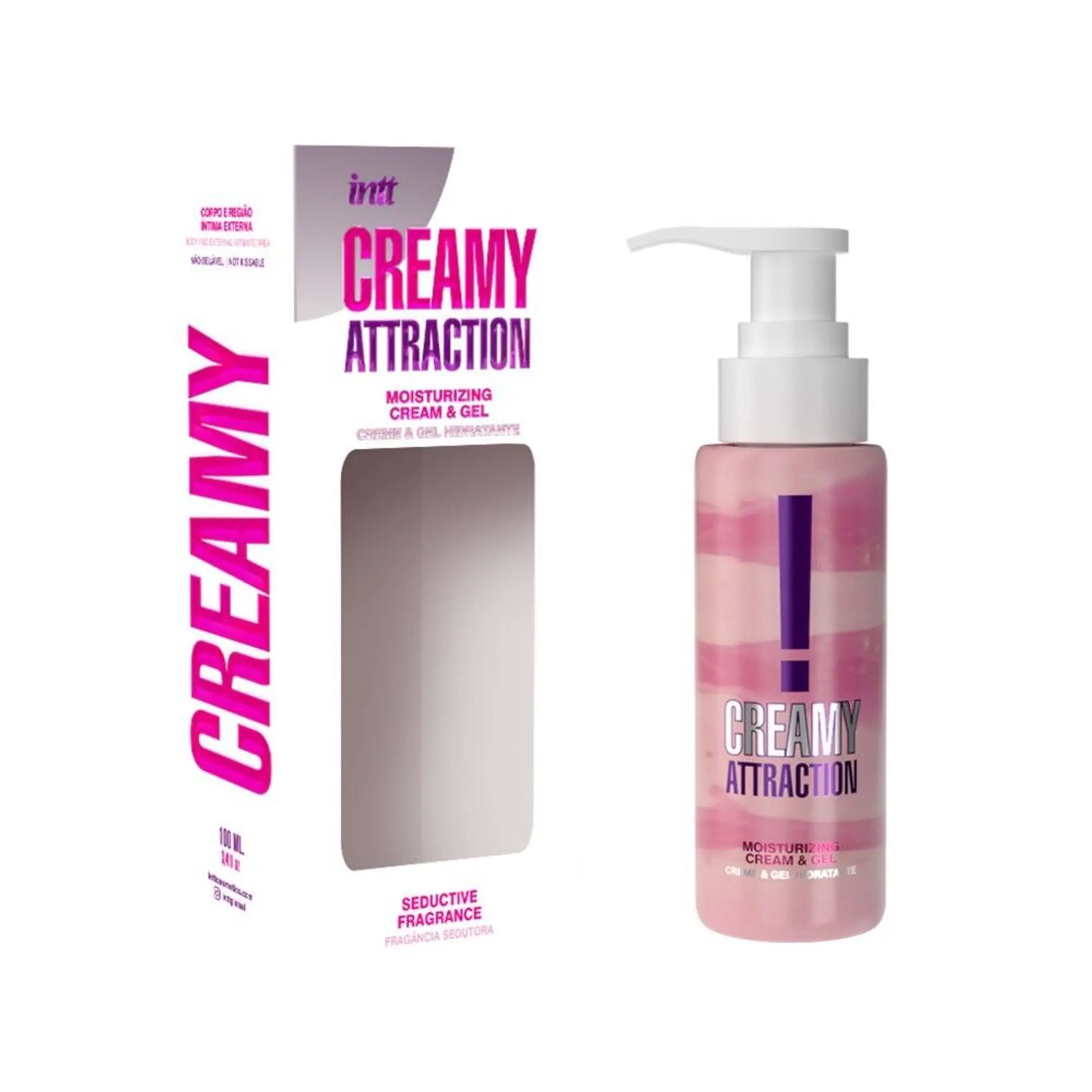 Зволожувальний крем-гель 2в1 Intt Creamy Attraction Seduction 100мл з афродизіаком, унісекс - Master