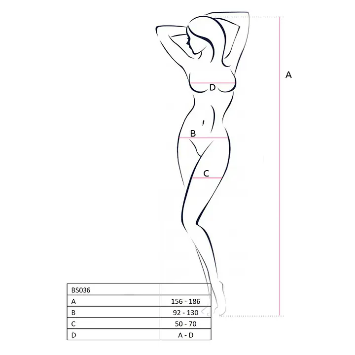 Бодістокінг Passion BS036 white, комбінезон, лямки через одне плече - Master
