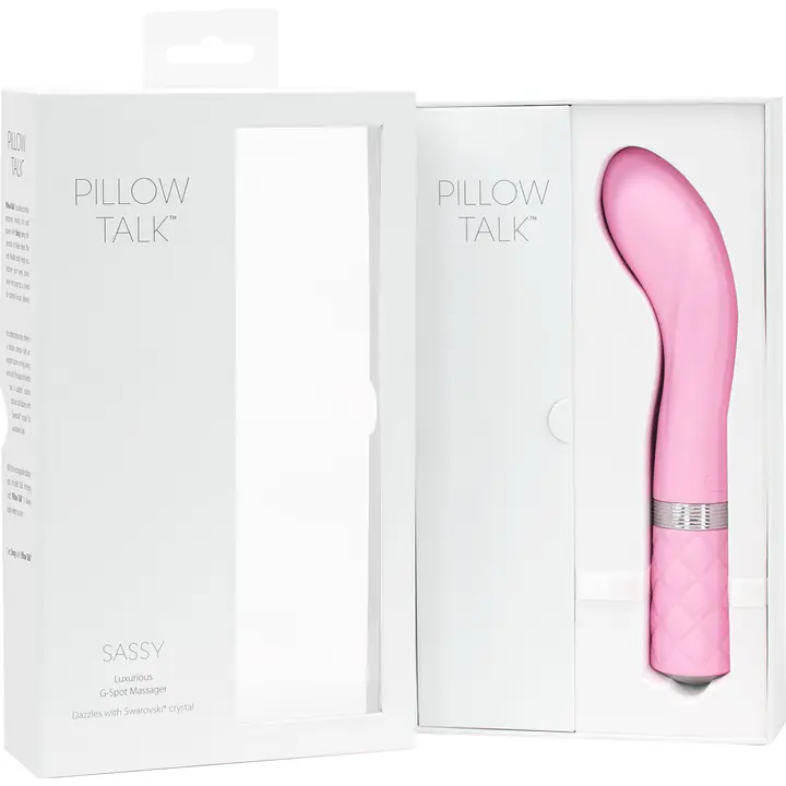 Розкішний вібратор Pillow Talk - Sassy Pink з кристалом Сваровські для точки G, подарункова упаковка - Master
