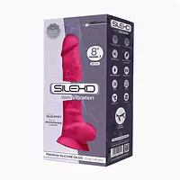 Фалоімітатор з вібрацією SilexD Vetus Vibro Pink (MODEL 1 size 8in), двошаровий, діаметр 4,2см - Master