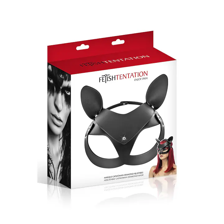 Маска кішки Fetish Tentation Adjustable Catwoman Diamond Mask - Master