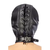 Капюшон для БДСМ Fetish Tentation Closed BDSM hood in leatherette - Master