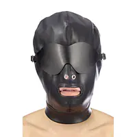 Капюшон для БДСМ зі знімною маскою Fetish Tentation BDSM hood in leatherette with removable mask - Master