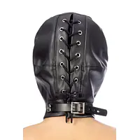 Капюшон з кляпом для БДСМ Fetish Tentation BDSM hood in leatherette with removable gag - Master
