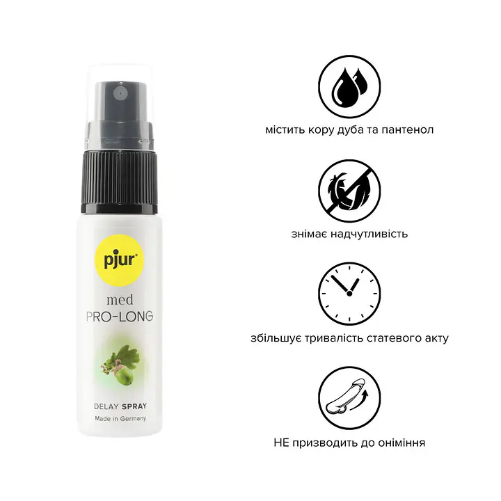 Пролонгувальний спрей pjur MED Prolong Spray 20 мл із екстрактом дубової кори та пантенолом - Master