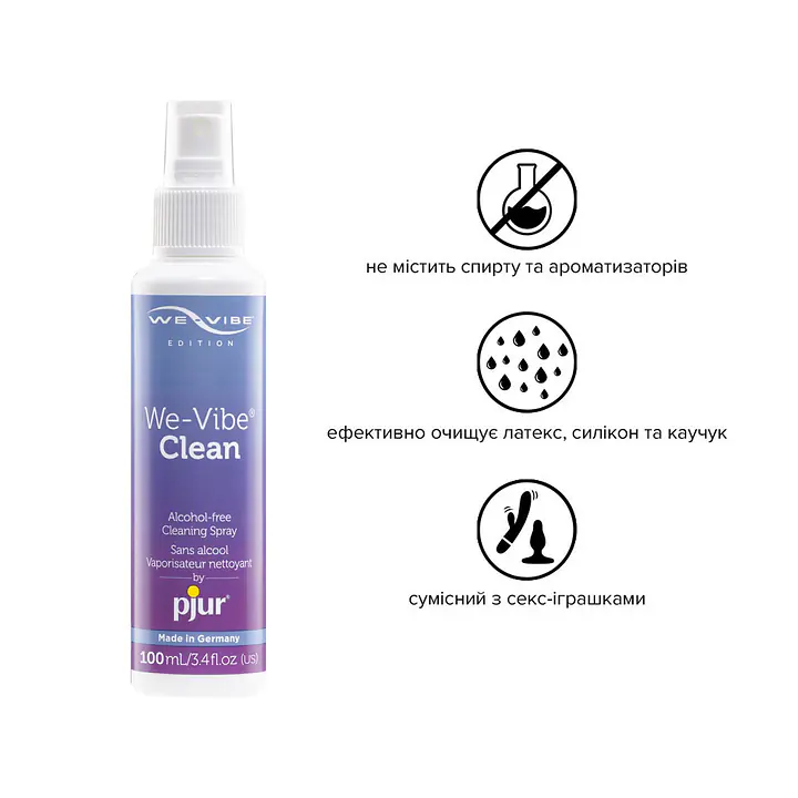 Антибактеріальний спрей pjur We-Vibe Clean 100 мл без спирту та ароматизаторів - Master