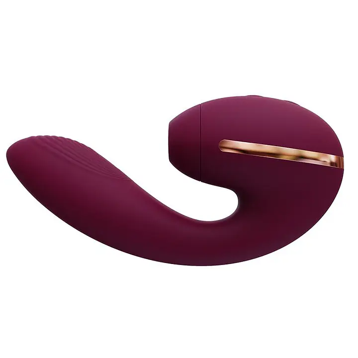 Вакуумний вібратор KISTOY Tina Mini Violet, вагінально-кліторальний - Master