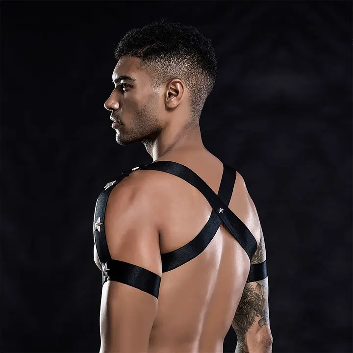 Еротичний комплект для чоловіків труси + портупея One Size Black - Master