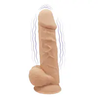 Фалоімітатор з вібрацією SilexD Norman Vibro Flesh (MODEL 1 size 8,5in), двошаровий, діаметр 5 см - Master