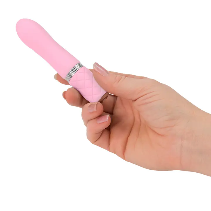 Розкішний вібратор PILLOW TALK - Flirty Pink з кристалом Сваровські, гнучка головка - Master