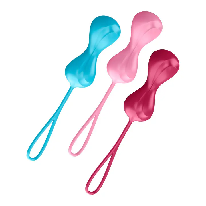 Вагінальні кульки Satisfyer Power Balls (3 пари), діаметр 3,4см, маса 60-76-92г, з кулькою всередині - Master