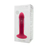 Двошаровий ділдо з вібрацією Adrien Lastic Hitsens 2 Pink, відмінно для страпона, макс діаметр 4 см, - Master